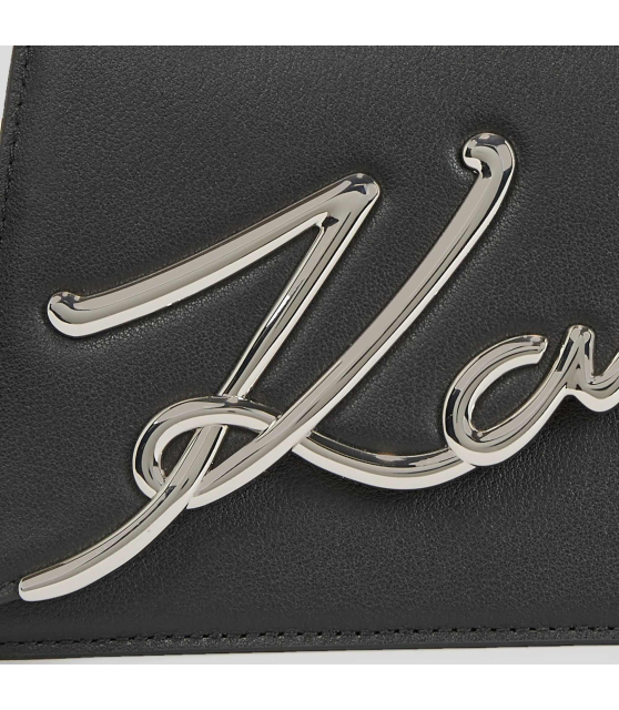 KARL LAGERFELD - Sac noir bandoulière petit modèle K/SIGNATURE