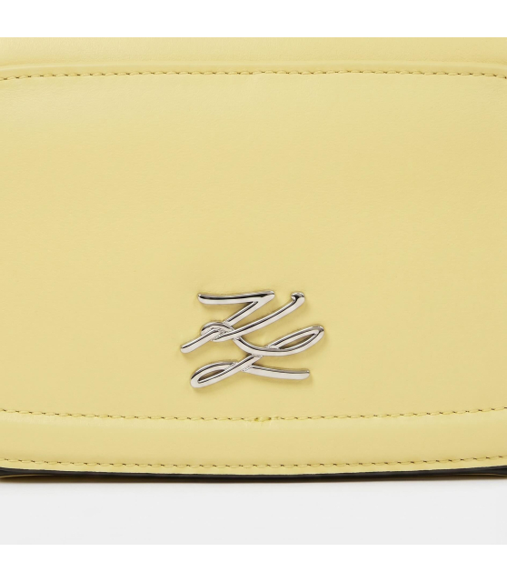 KARL LAGERFELD - Sac à main jaune K/AUTOGRAPH avec chaîne