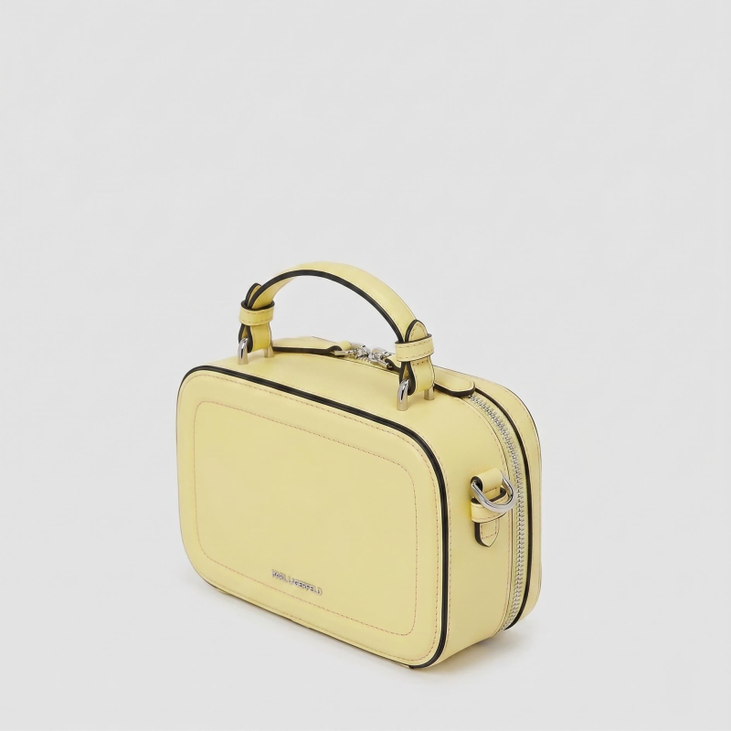 KARL LAGERFELD - Sac à main jaune K/AUTOGRAPH avec chaîne 2
