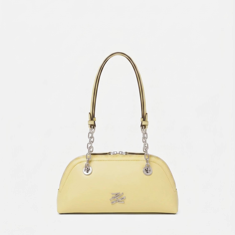 KARL LAGERFELD - Petit sac bowling jaune K/AUTOGRAPH