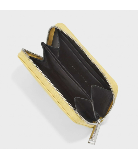KARL LAGERFELD - Petit portefeuille zippé jaune K/AUTOGRAPH