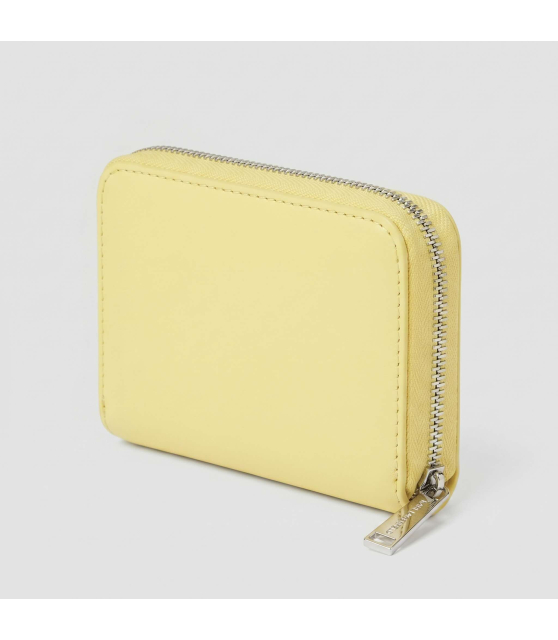 KARL LAGERFELD - Petit portefeuille zippé jaune K/AUTOGRAPH