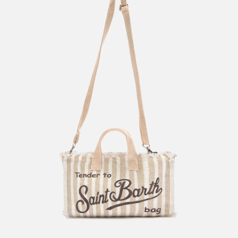 MC2 SAINT BARTH - Sac téléphone à rayures en lin