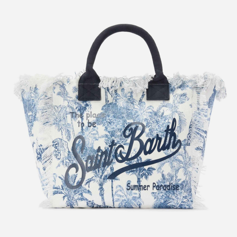 MC2 SAINT BARTH - Sac Vanity toile de Jouy bleu