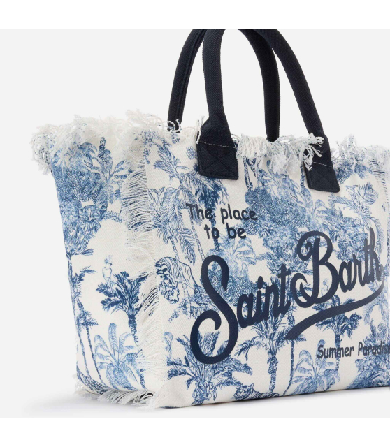 MC2 SAINT BARTH - Sac Vanity toile de Jouy bleu