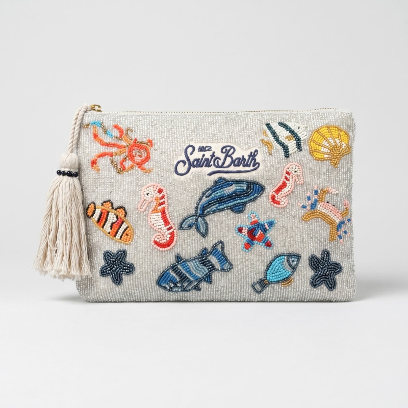 MC2 SAINT BARTH - Pochette à perles motif marin