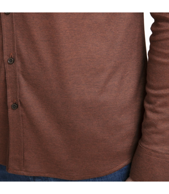 Desoto - Chemise marron en jersey de coton