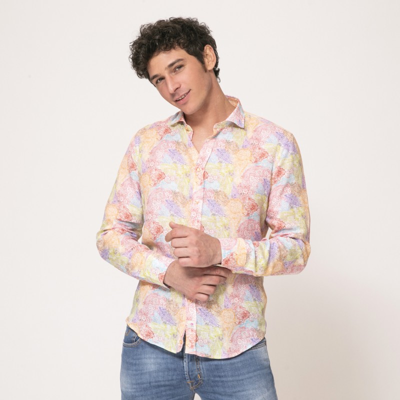 Duncan - Chemise à manches longues et motifs multi-couleurs