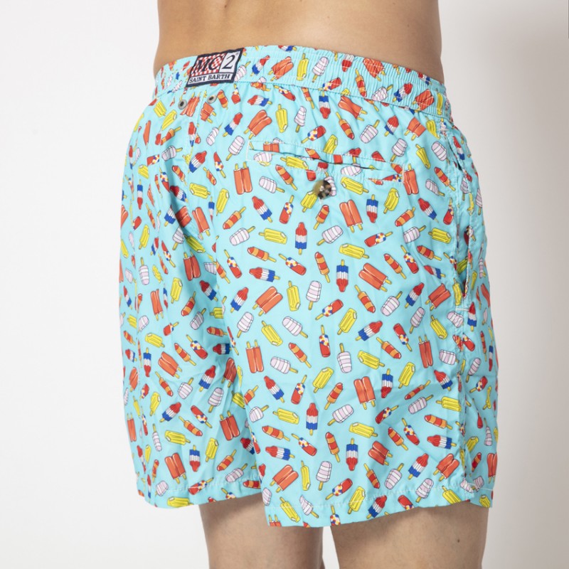 MC2 SAINT BARTH - Maillot de bain bleu ciel à motifs glaces