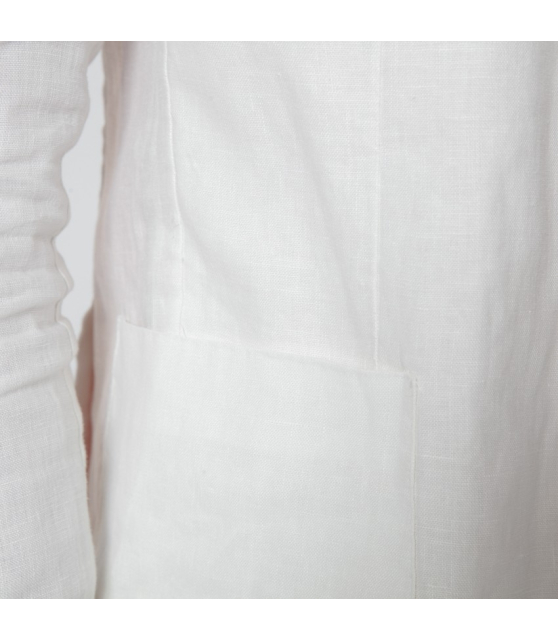 SSEINSE - Veste blazer blanche en lin