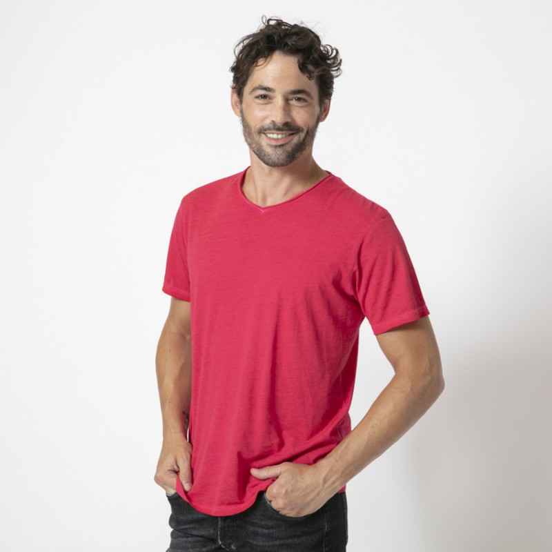 ANONYM x DUNCAN - T-shirt framboise à manches courtes