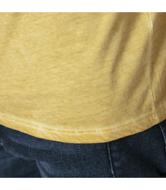 ANONYM x DUNCAN - T-shirt jaune moutarde à manches courtes