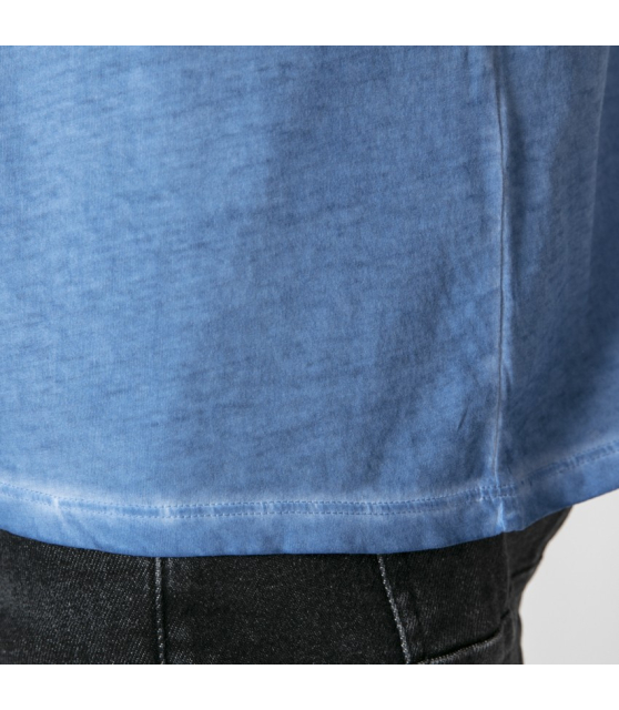 ANONYM x DUNCAN - T-shirt bleu céruléen à manches courtes