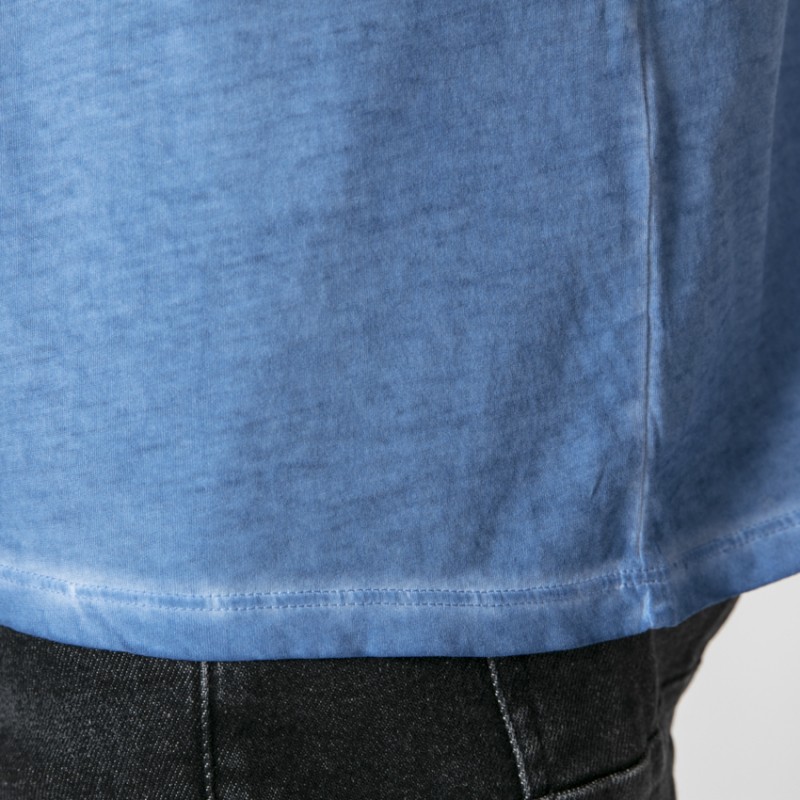 ANONYM x DUNCAN - T-shirt bleu céruléen à manches courtes