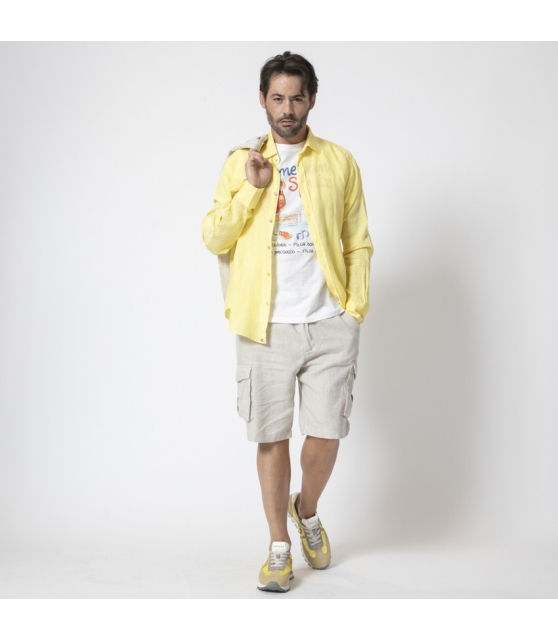 SSEINSE - Veste blazer beige en lin