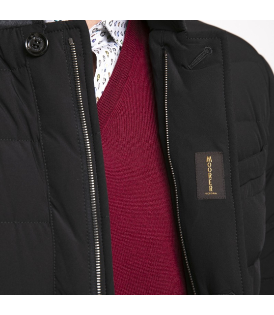 MooRER - Doudoune Zayn-Kn noire déperlante