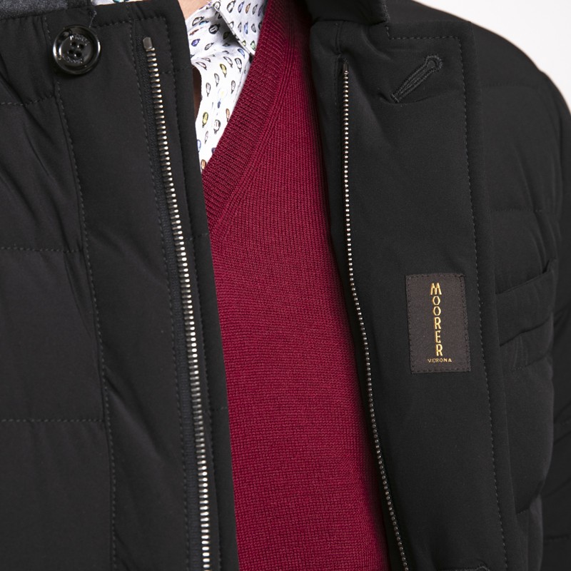 MooRER - Doudoune Zayn-Kn noire déperlante