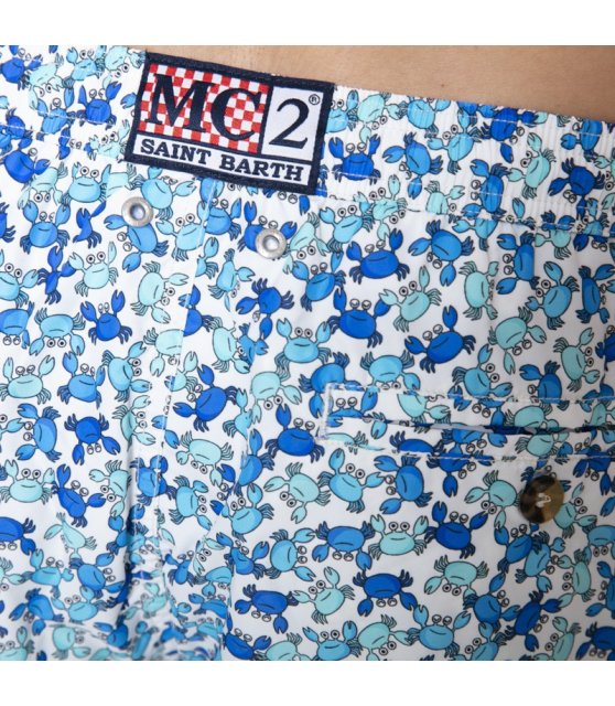 MC2 SAINT BARTH - Maillot de bain blanc Crabes bleus