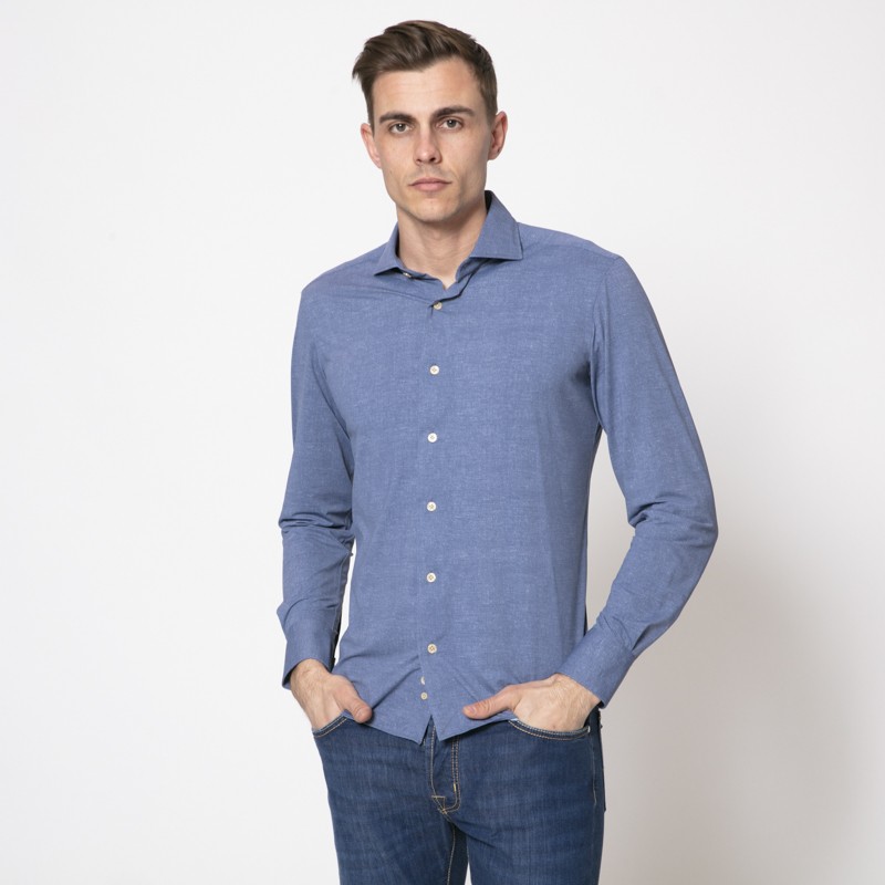 ORIAN - Chemise bleue fluide 2