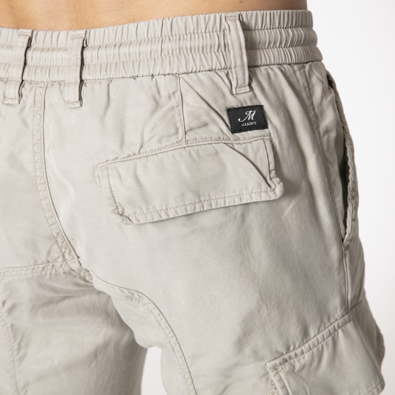 MASON'S - Pantalon cargo jogger grège