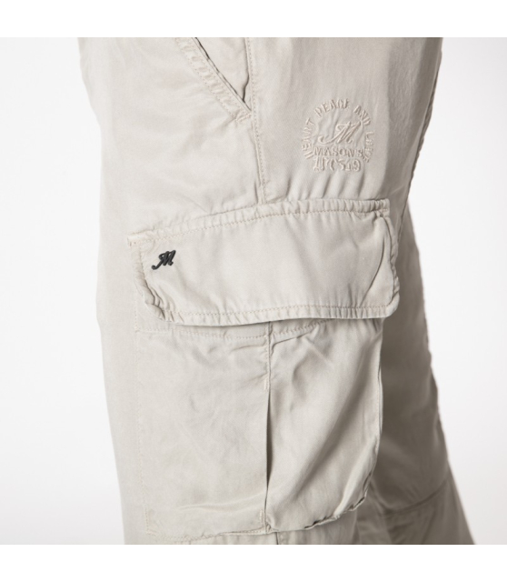 MASON'S - Pantalon cargo jogger grège