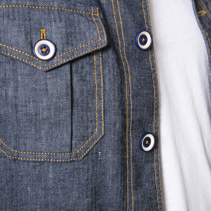 ORAZIO - Veste en lin et coton