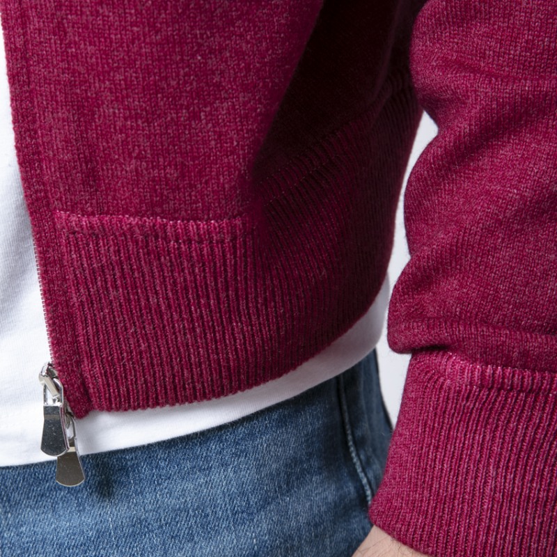 GRAN SASSO - Gilet framboise à capuche