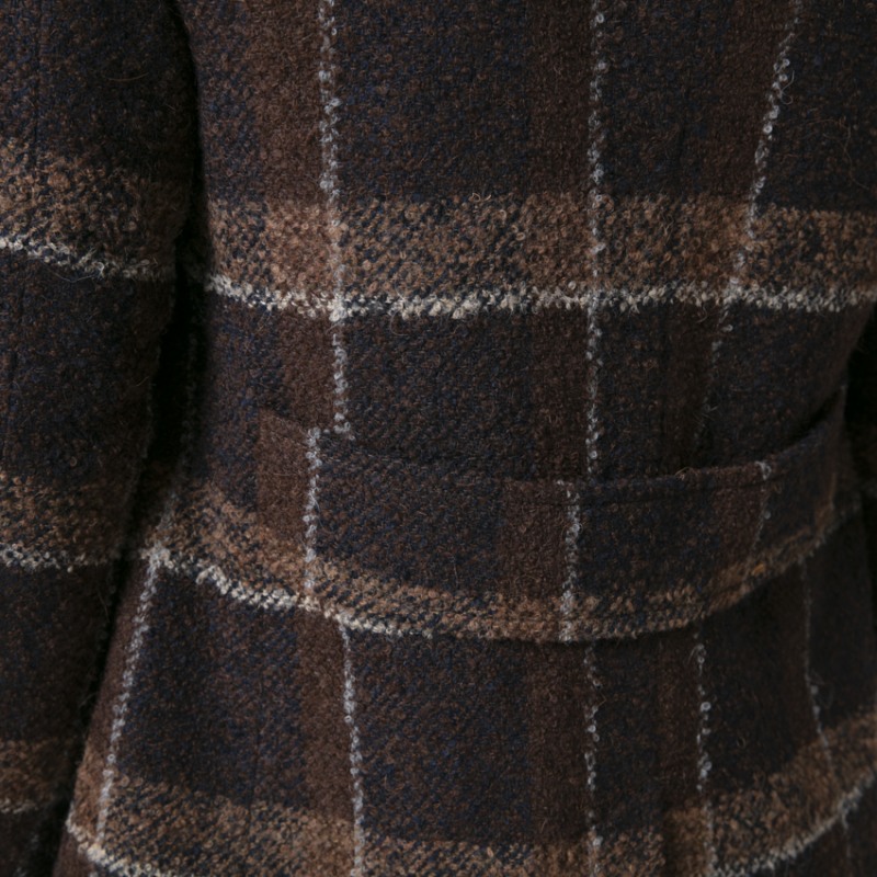 ORAZIO - Manteau à carreaux marron