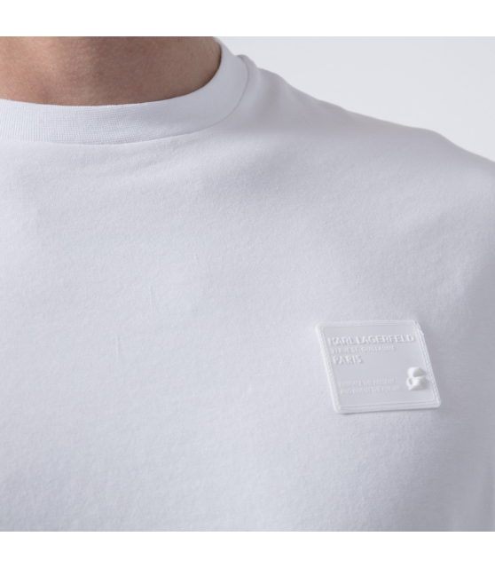 KARL LAGERFELD - T-shirt blanc manches longues