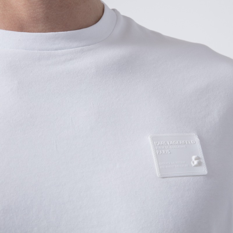 KARL LAGERFELD - T-shirt blanc manches longues
