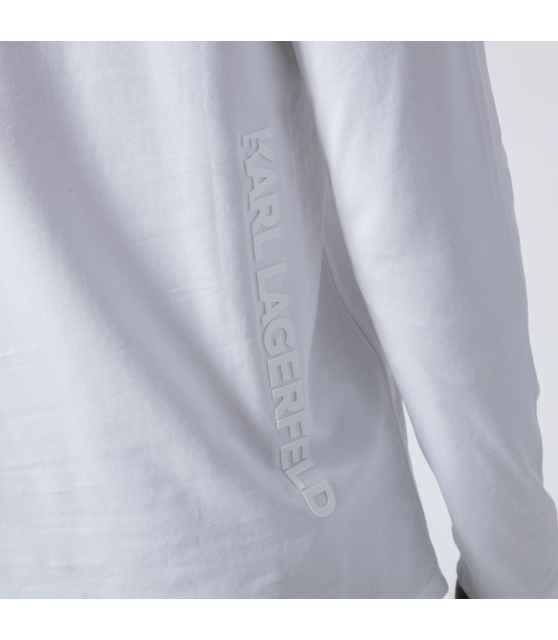 KARL LAGERFELD - T-shirt blanc manches longues