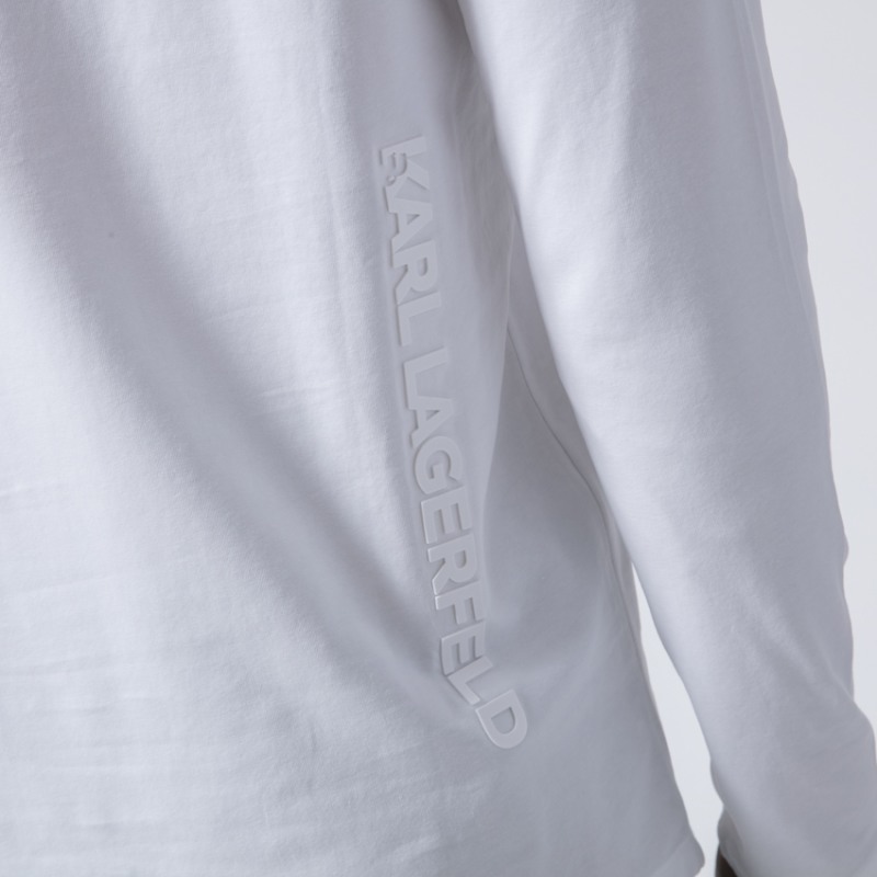 KARL LAGERFELD - T-shirt blanc manches longues