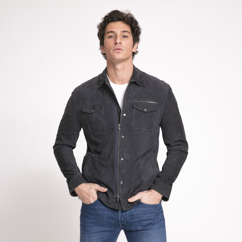 Duncan - Sur-chemise bleu marine