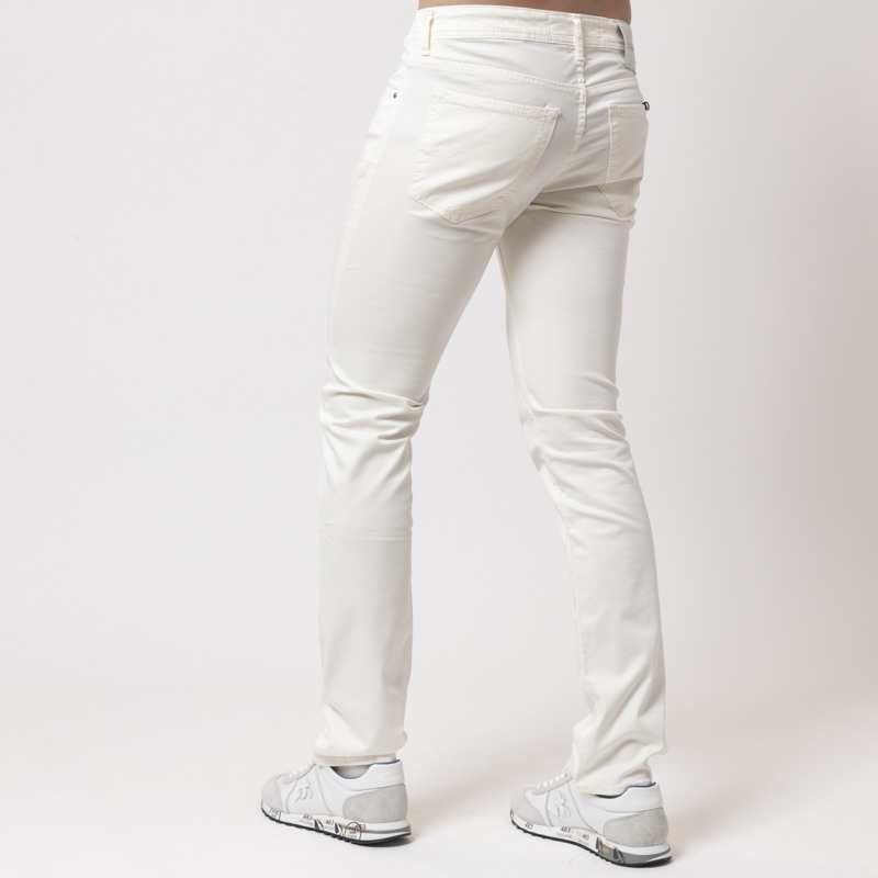 JACOB COHËN - Jeans blanc cassé en toile de coton