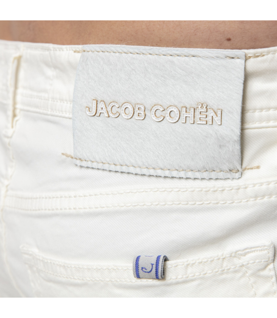 JACOB COHËN - Jeans blanc cassé en toile de coton
