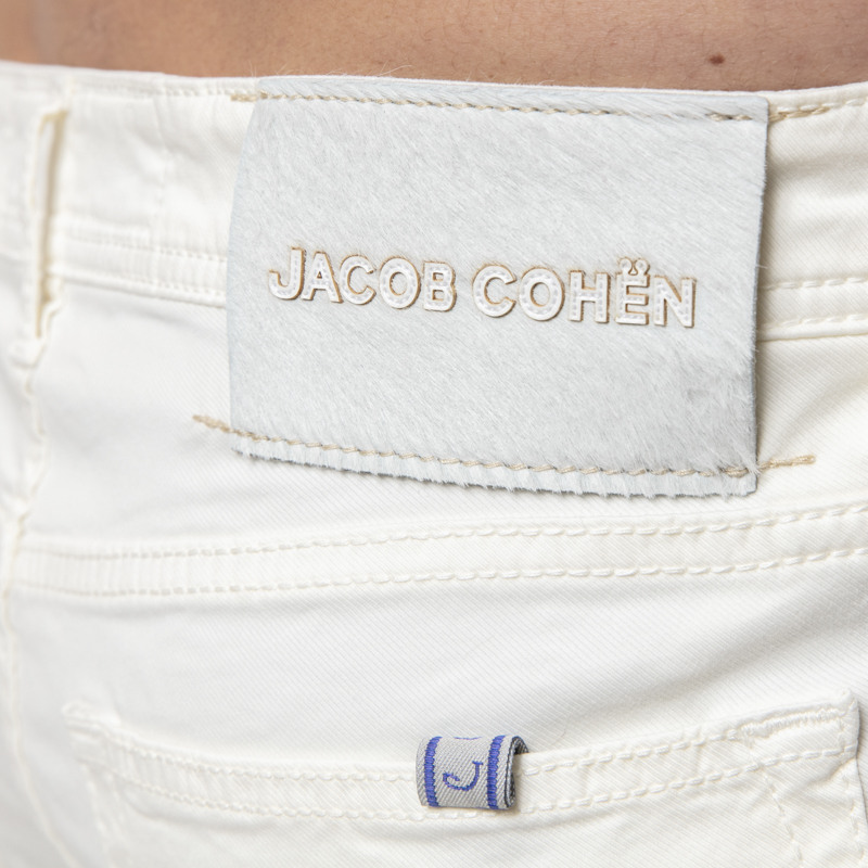 JACOB COHËN - Jeans blanc cassé en toile de coton