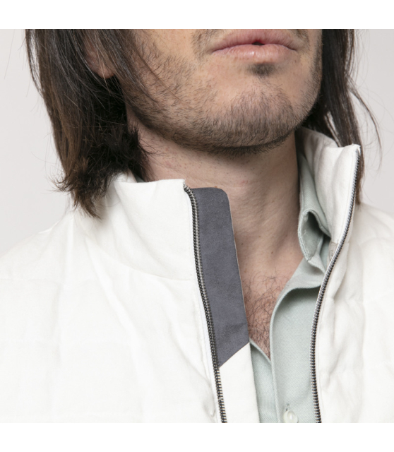 HERNO - Gilet blanc en lin sans manches