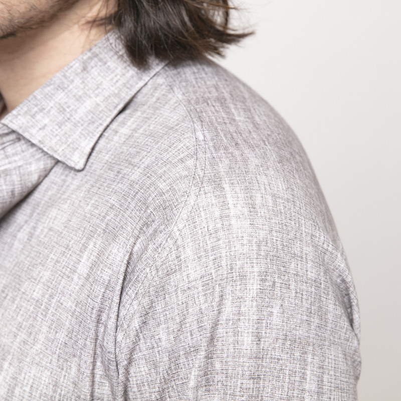 DESOTO - Chemise taupe chiné