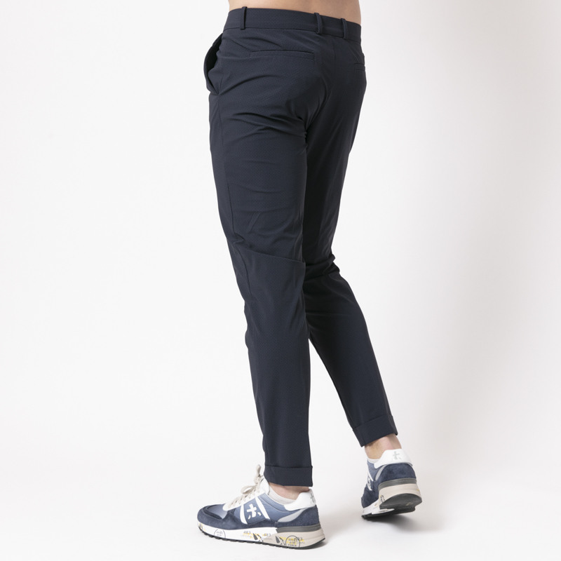 RRD - Pantalon chino bleu marine à motifs