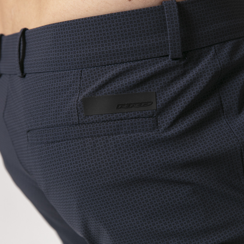 RRD - Pantalon chino bleu marine à motifs