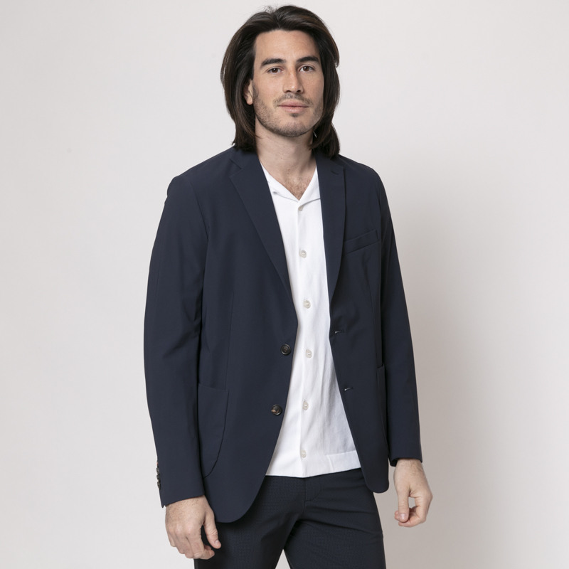 RRD - Blazer bleu marine en tissu technique