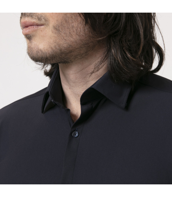 KARL LAGERFELD - Chemise bleu marine slim fluide