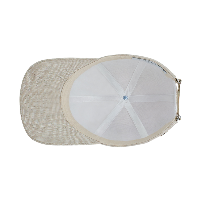 VARSITY - Casquette beige en lin