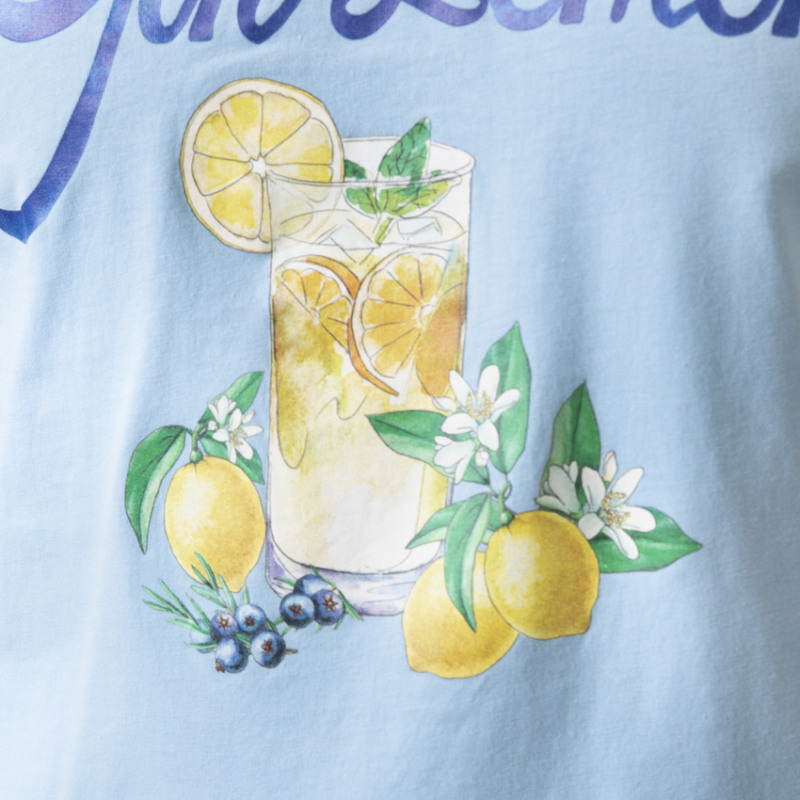 MC2 SAINT BARTH - T-shirt bleu "Drink Gin Lemon"
