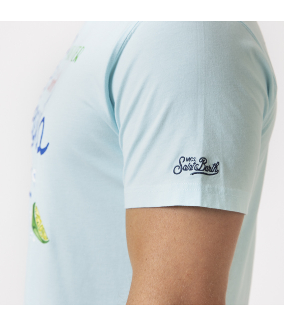 MC2 SAINT BARTH - T-shirt bleu turquoise "Drink Tequila"