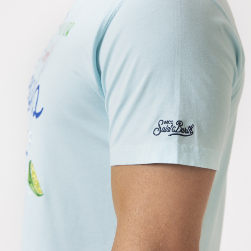 MC2 SAINT BARTH - T-shirt bleu turquoise "Drink Tequila"