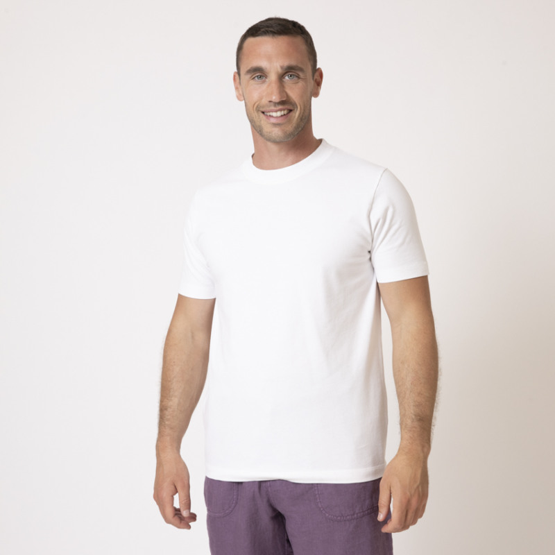 DUNCAN - T-shirt blanc à col rond