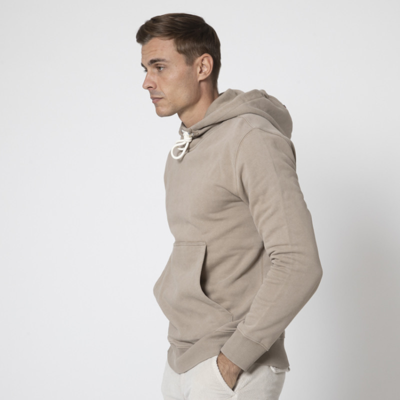 SSEINSE - Sweat taupe à capuche 2