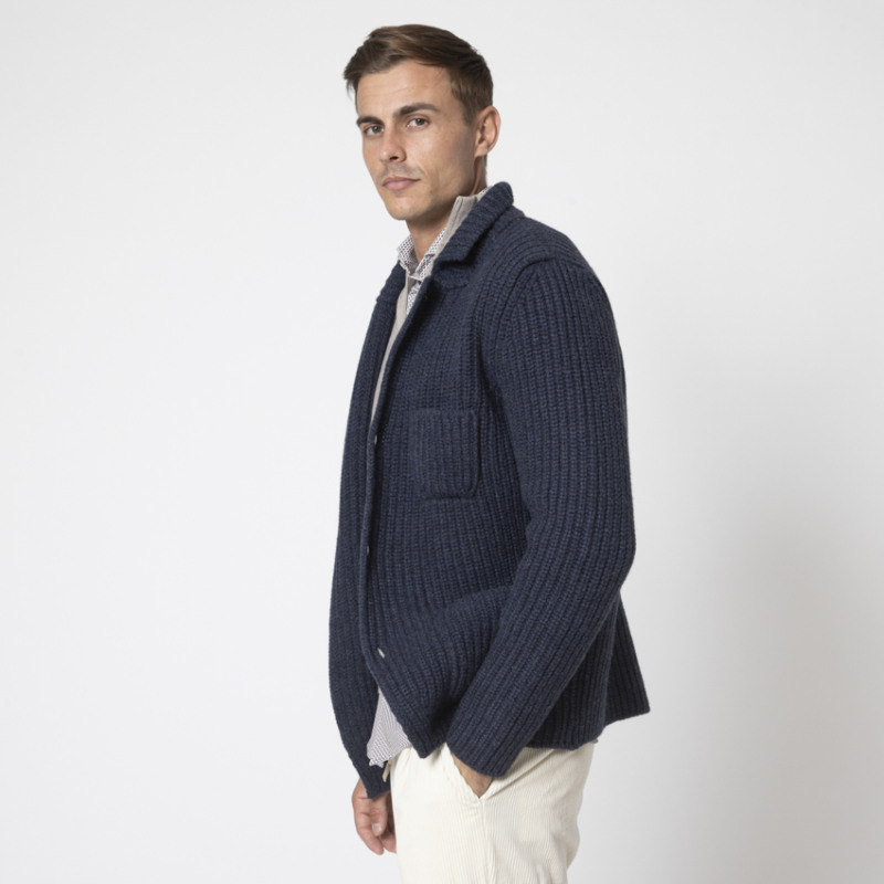 GRAN SASSO - Cardigan bleu marine