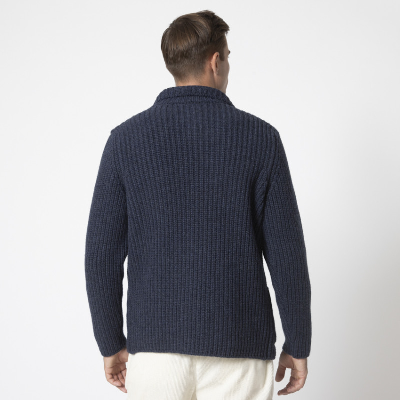 GRAN SASSO - Cardigan bleu marine